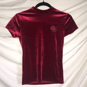 Forever 21 Velvet Rose Top